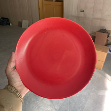 Leftover 11 inch Rimless Plate ( Red Matte )