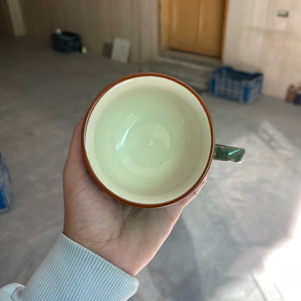 Leftover WM Cup Saucer Set ( Dark Green Colorline ) 6 cups 6 saucers ( 220ml )