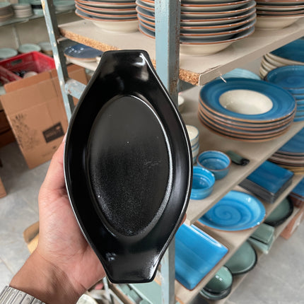 Leftover Pasta dish Small 7.8"x 4.3" ( Textured Black Matte )