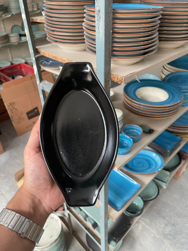 Leftover Pasta dish Small 7.8"x 4.3" ( Textured Black Matte )