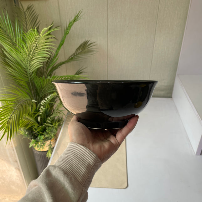 Leftover 8 inch Round Bowl ( Glossy Black )
