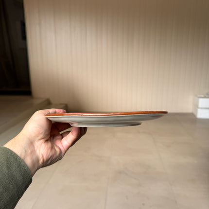 Leftover 8 inch Rimless Plate ( Dark Green Colorline )