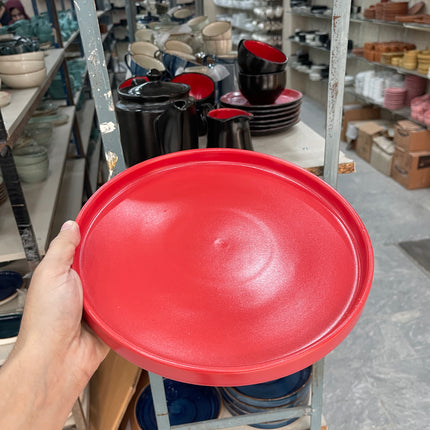 Leftover 10 inch Classic Plate ( Red Matte )
