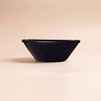 7 inch V Shaped Bowl ( Textured Black Matte )