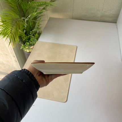 leftover 11.5"x6" Rectangular Platter ( Peacock Green Colorline )