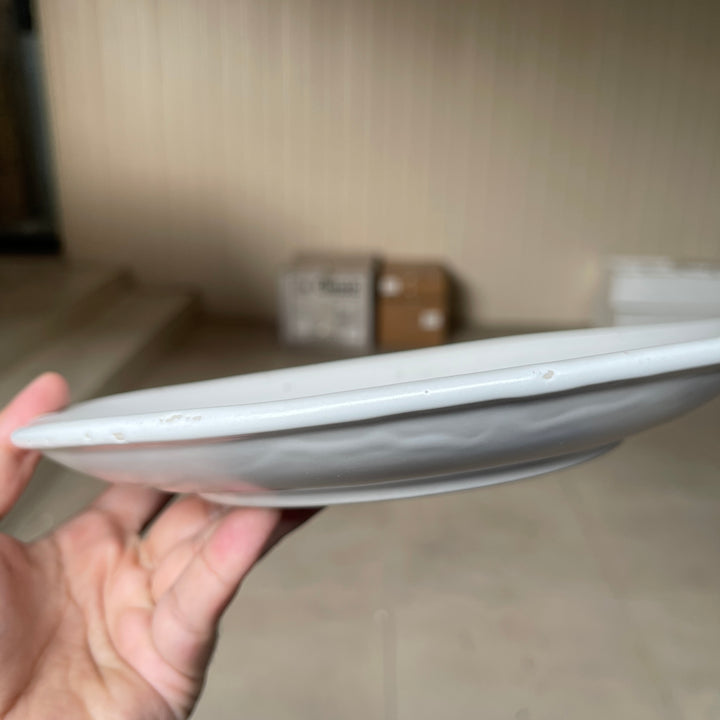 Leftover 8.5 inch Rimless Plate ( Snow Cocoa )