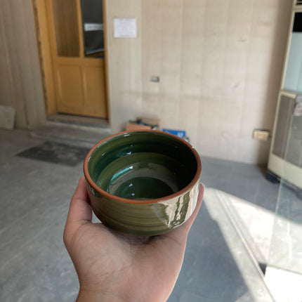 Leftover 4 inch soup Bowl ( Dark Green Colorline )