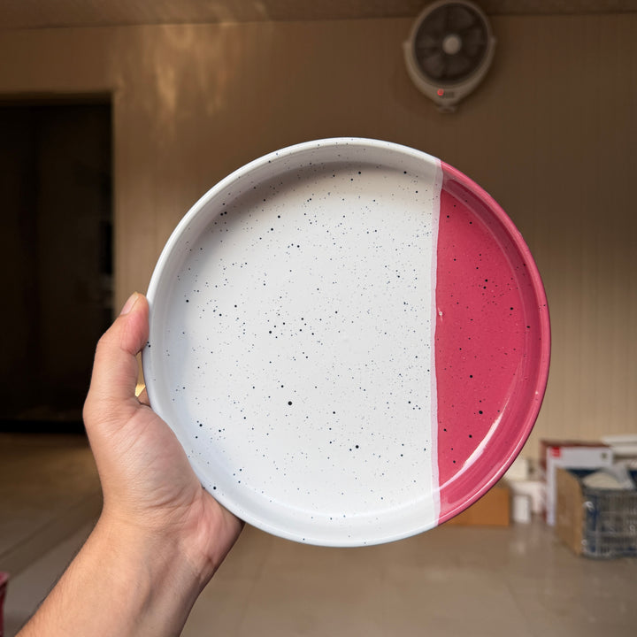 Leftover 8 inch Deep Classic Plate ( Rose Accent )