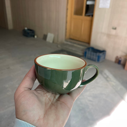 Leftover WM Cup Saucer Set ( Dark Green Colorline ) 6 cups 6 saucers ( 220ml )