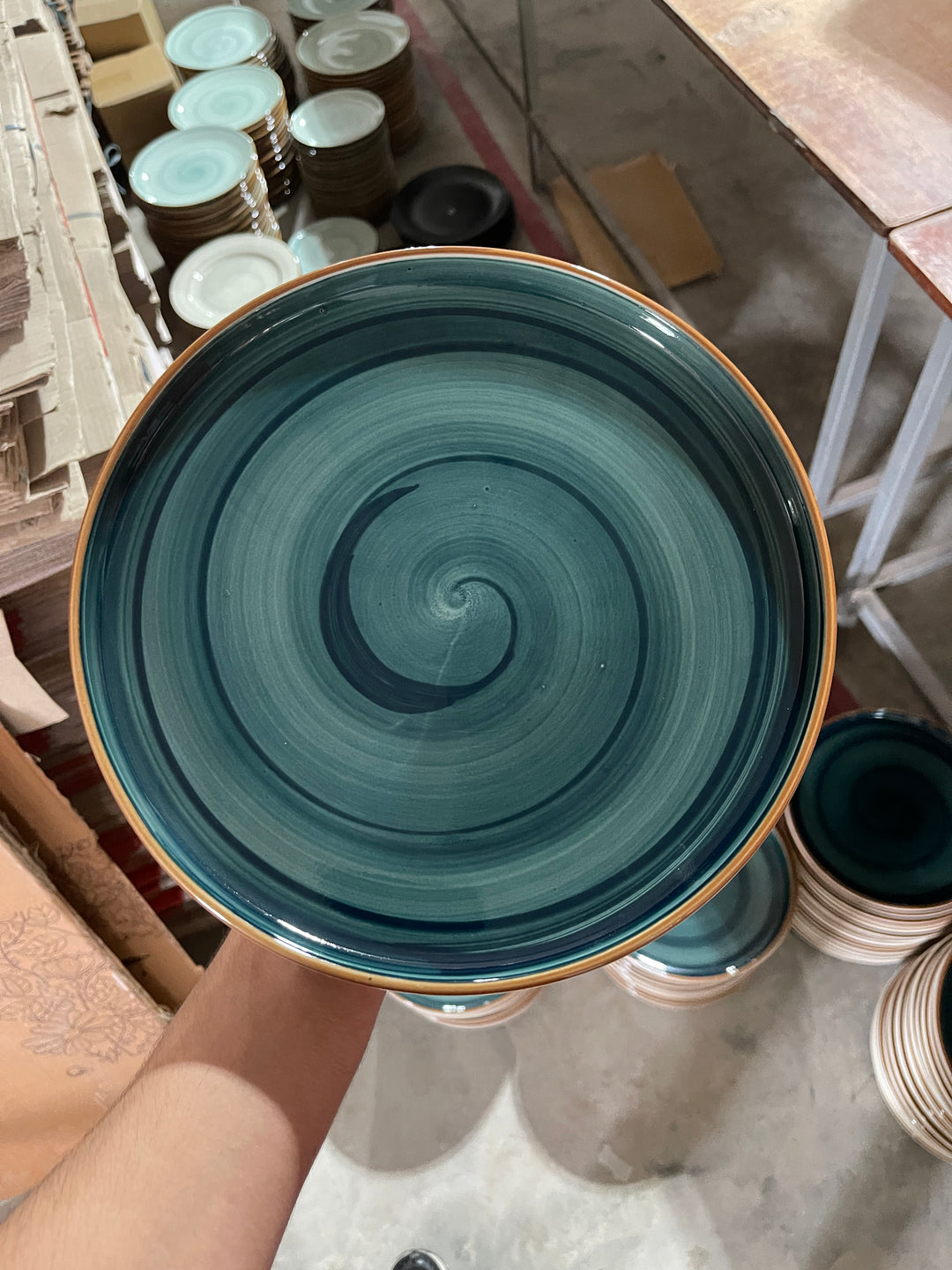 Leftover 10 inch Lite Classic Plate ( Peacock Green Colorline)