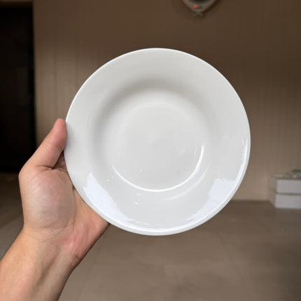 Leftover 7 inch Deep Gravy Plate ( Glossy White )
