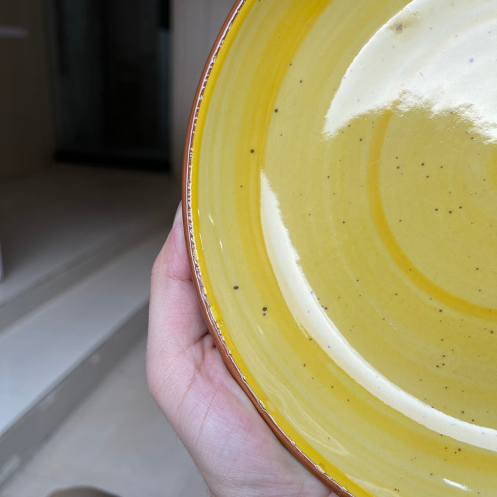 Leftover 8.5 inch Entree Bowl ( Yellow Colorline )