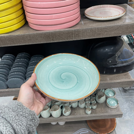 Leftover 8.5 inch Entree Bowl ( Teal Colorline )