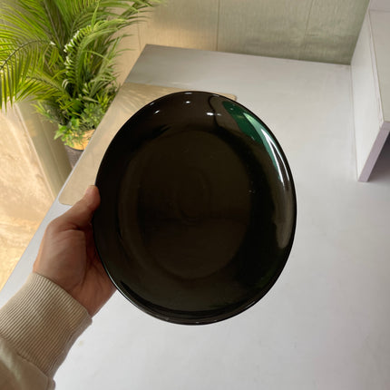 Leftover 11 inch Rimless Rice Dish ( Glossy Black )