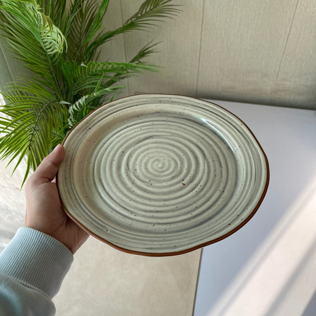 Leftover 10 inch Irregular Spiral Plate ( Ash )