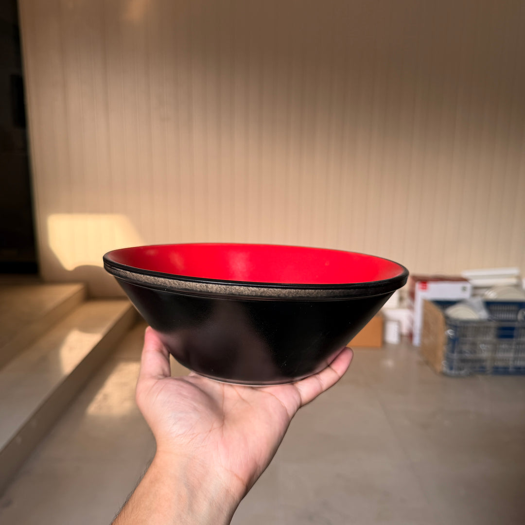 Leftover 9 inch V Shaped Bowl ( Midnight Ruby )