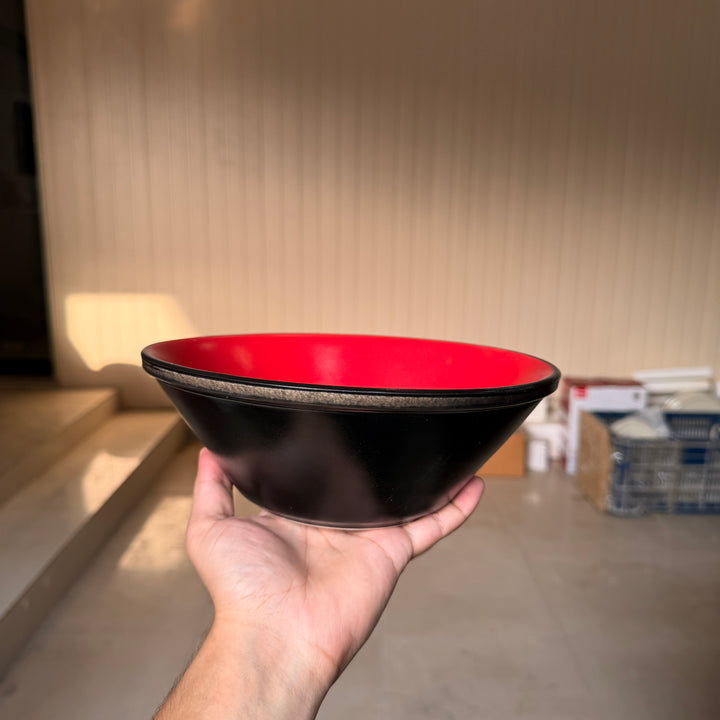 Leftover 9 inch V Shaped Bowl ( Midnight Ruby )