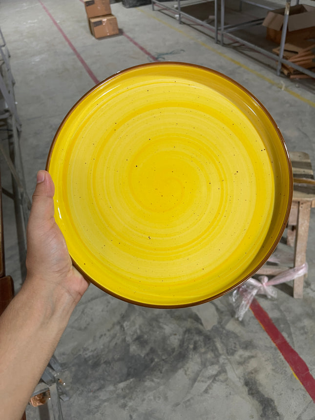 Leftover 10 inch Classic Plate ( Yellow Colorline )