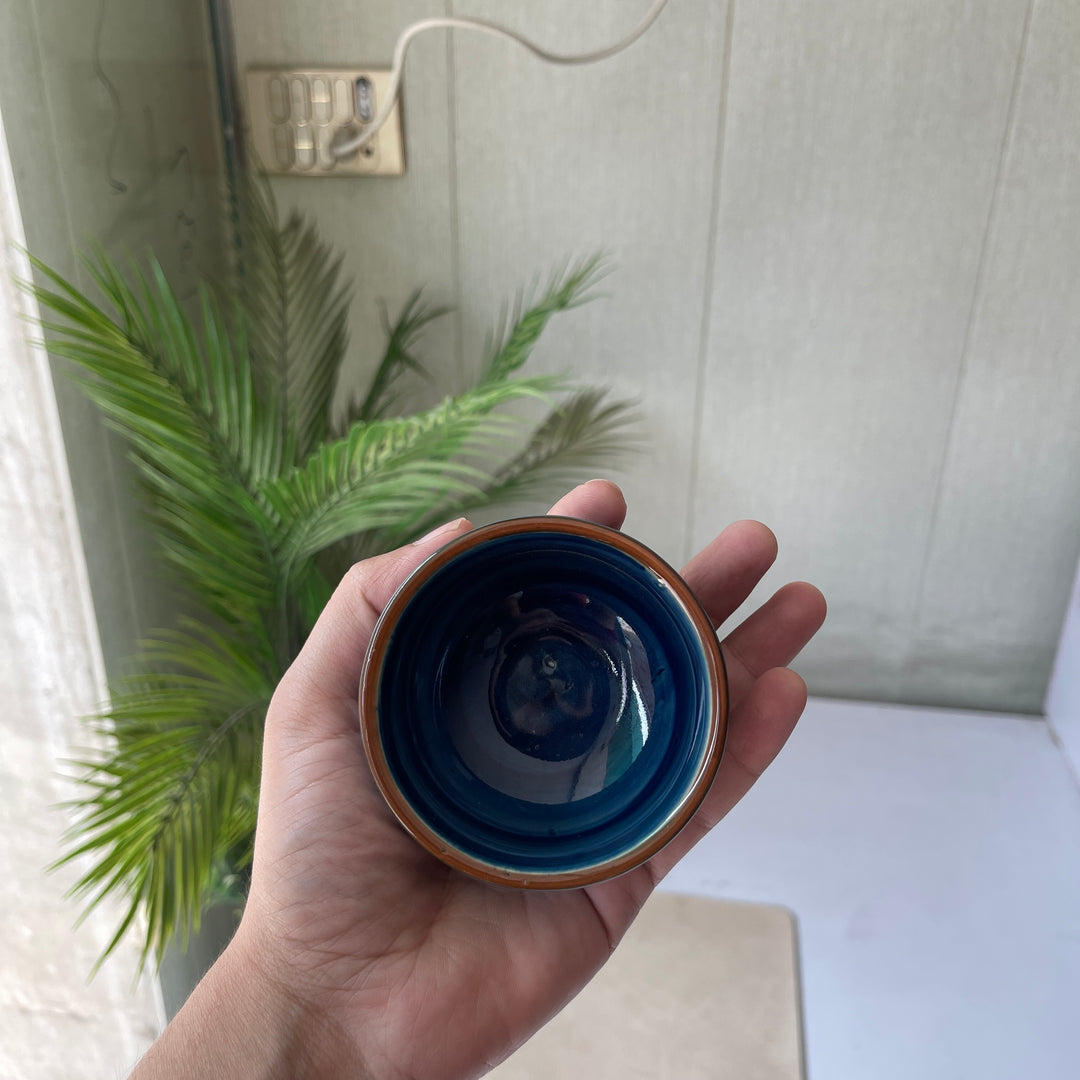 Leftover Round Sauce Ramekin Large 4cm Height x 8cm Width ( Indigo ) ( Set of 3 )