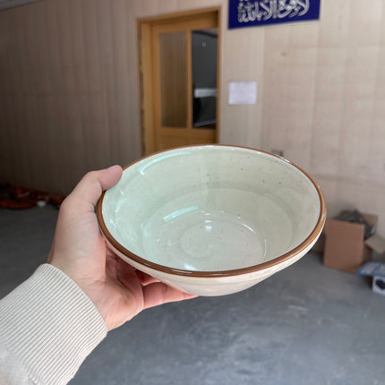Leftover 7 inch V Shaped Bowl ( grey colorline )
