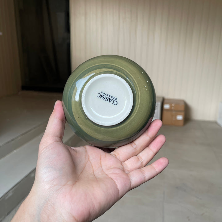 Leftover 4.5 inch Single Serving Bowl ( Dark Green Colorline )