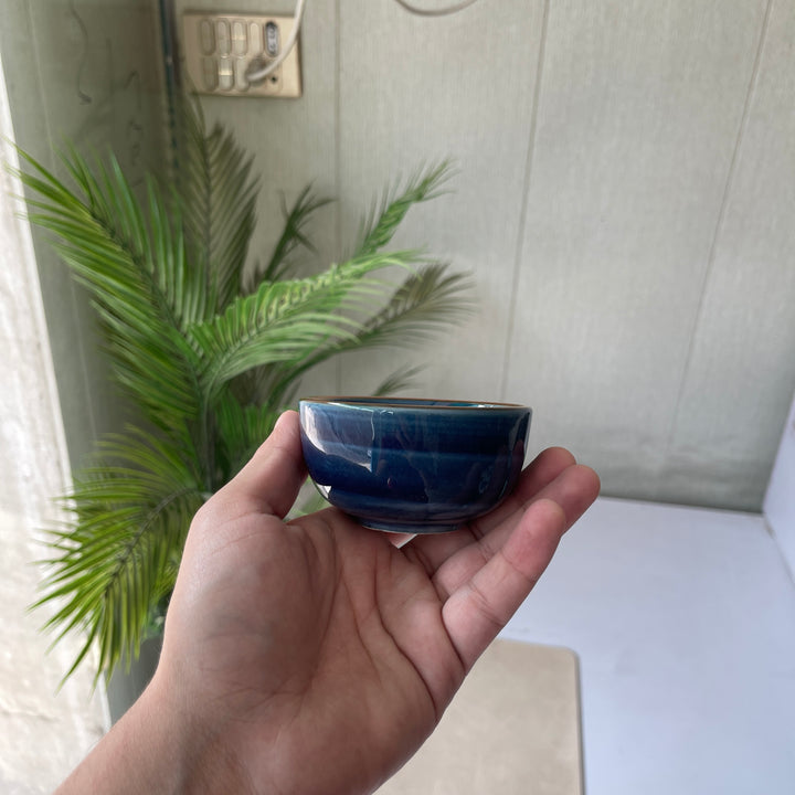 Leftover Round Sauce Ramekin Large 4cm Height x 8cm Width ( Indigo ) ( Set of 3 )