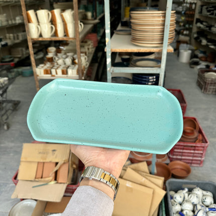 leftover 11.5 inch YM Rectangular Platter ( Firzoi Matte with Black Specks )