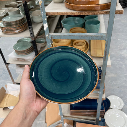 Leftover 8 inch Lite Classic Plate ( Peacock Green Colorline )