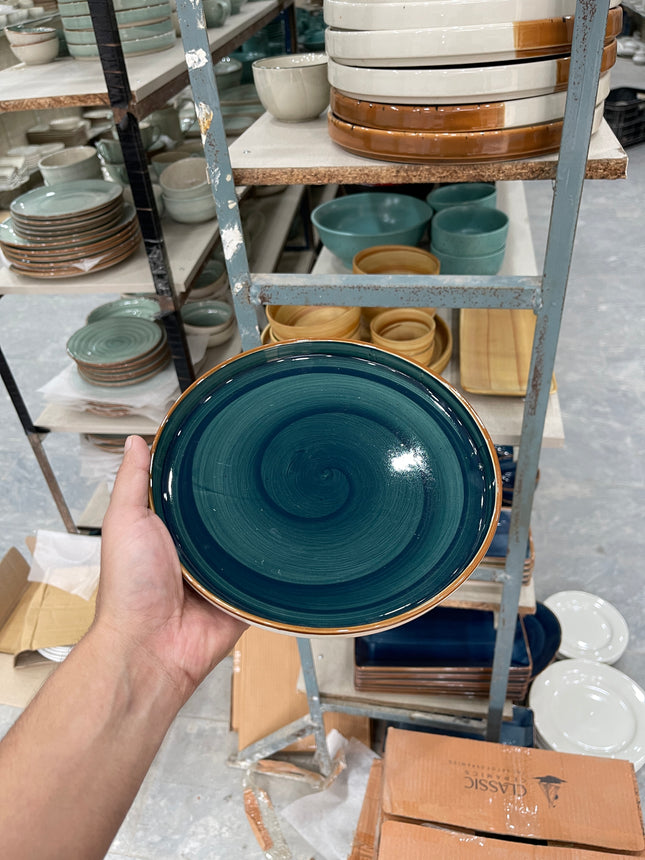 Leftover 8 inch Lite Classic Plate ( Peacock Green Colorline )