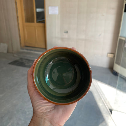 Leftover 4 inch soup Bowl ( Dark Green Colorline )