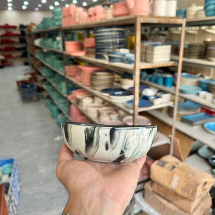 Leftover 6 inch Curved Bowl ( Black Marble )
