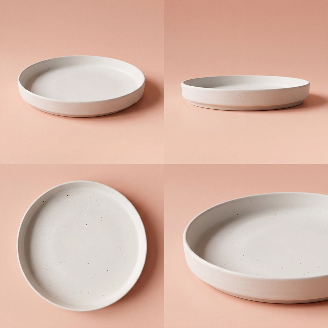 8 inch Classic Plate ( Snow Cocoa )
