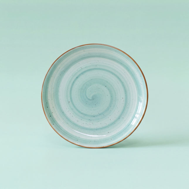 8 inch Rimless Plate ( Teal Colorline )