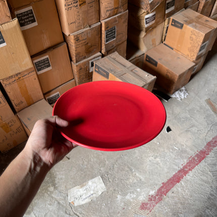 Leftover 10 inch Rimless Plate ( Red Matte )