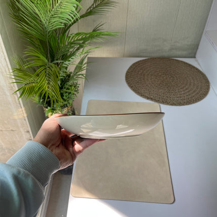 Leftover 9.5"x8" Triangular Platter Small ( Peacock Green Colorline )