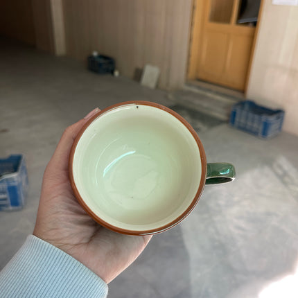 Leftover WM Cup Saucer Set ( Dark Green Colorline ) 6 cups 6 saucers ( 220ml )