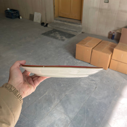Leftover 11 inch Rimless Plate ( Red Colorline )