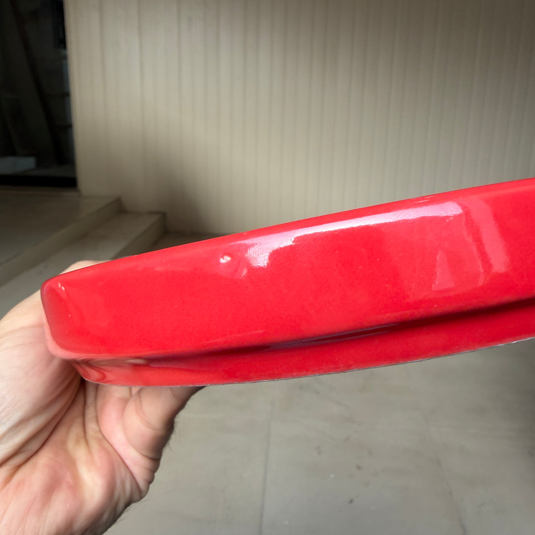 Leftover 8 inch Classic Plate ( Glossy red with white dots )