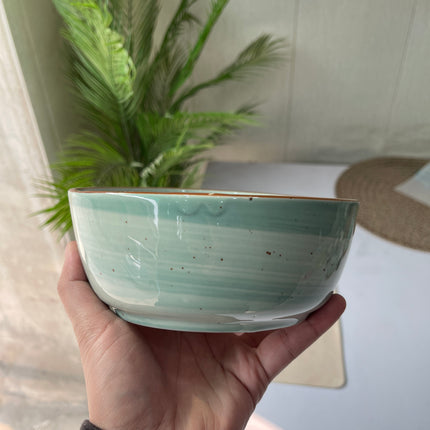 Leftover 6 inch Curved Cut Bowl ( Teal Colorline )