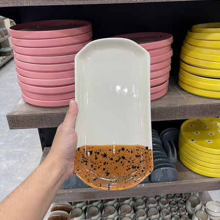 leftover 11.5"x6" YM Rectangular Platter ( Sandstorm Series )