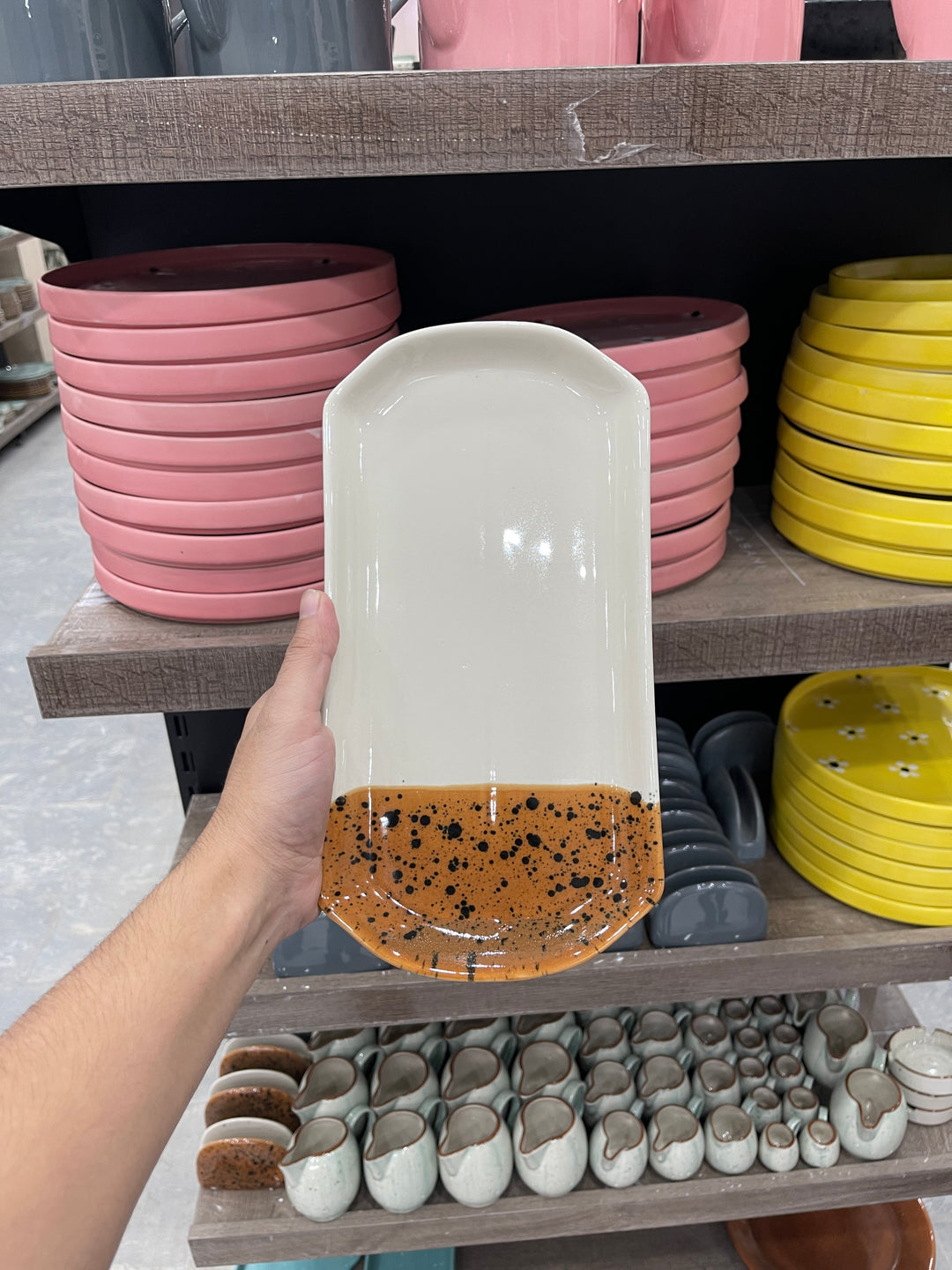 leftover 11.5"x6" YM Rectangular Platter ( Sandstorm Series )