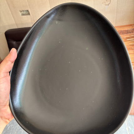Leftover 11"x9" Triangular Platter ( Textured Black Matte )