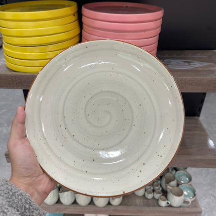 Leftover 10 inch Rimless Plate ( Grey Colorline )