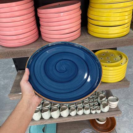 Leftover 12 inch Classic Plate ( Cobalt Blue colorline )