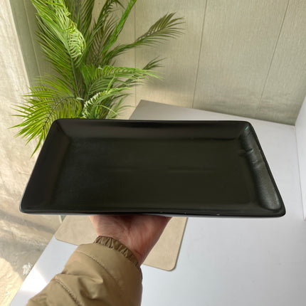 Leftover 12"x7" Rectangular Platter ( Textured Black Matte )