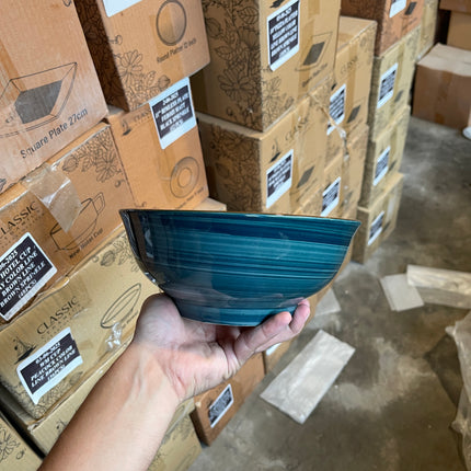 Leftover 9" Round Bowl ( Peacock Green Colorline )