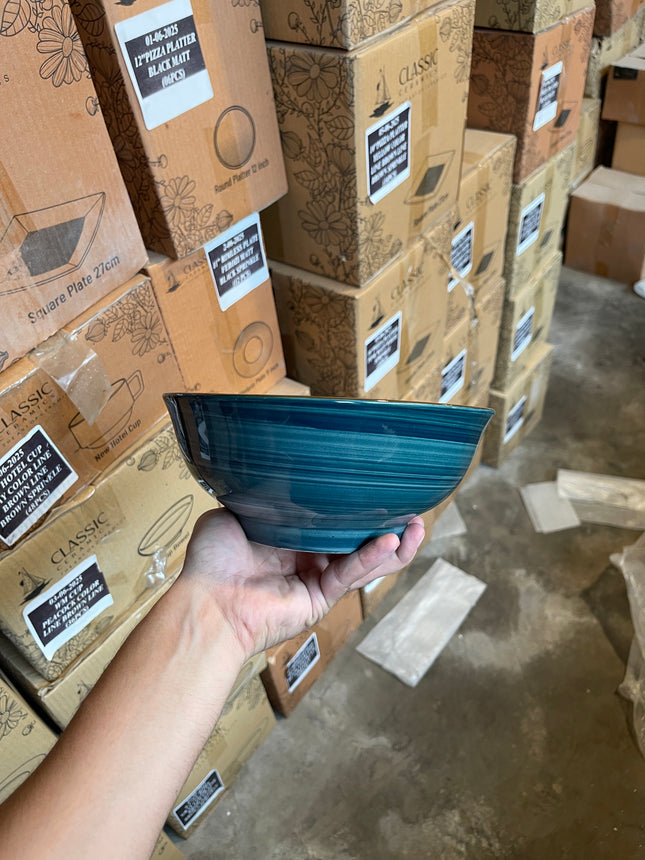 Leftover 9" Round Bowl ( Peacock Green Colorline )