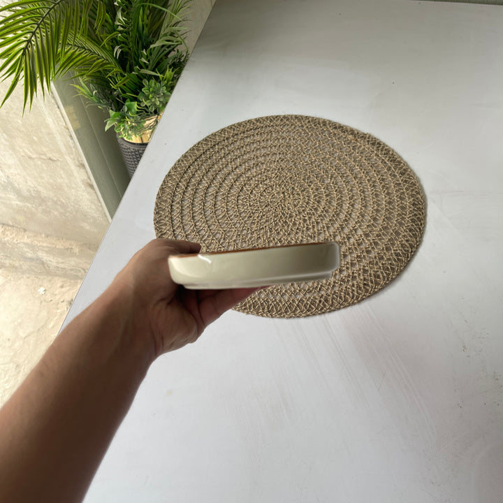 Leftover NV Oval Small Platter 12"x4.8" ( Peacock Green Colorline )