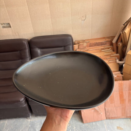 Leftover 11"x9" Triangular Platter ( Textured Black Matte )
