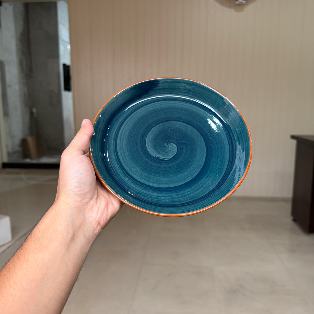 Leftover 8 inch Coupe Plate ( Peacock Green Colorline )